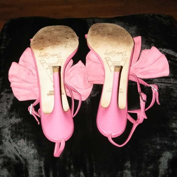 Genuine Leather Open toe Sandal with Big Bow sz 41 - Picture 4 of 5